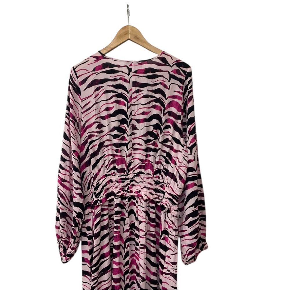 ELOQUII Poet Long Balloon Sleeve Smocked Waist Maxi Dress 18 - Picture 6 of 7
